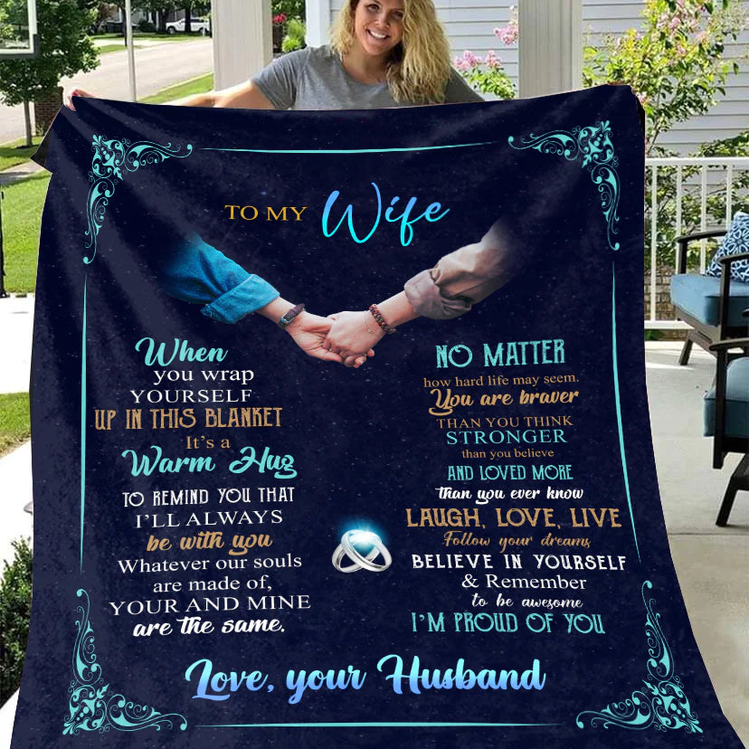 To My Wife-No Matter Premium Mink Sherpa Blanket 50x60