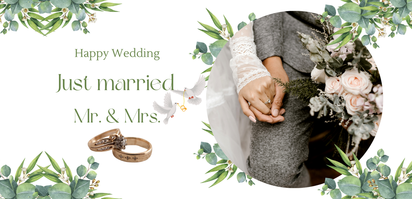 #1-MUG MR. & MRS.JUST MARRIED 15 oz