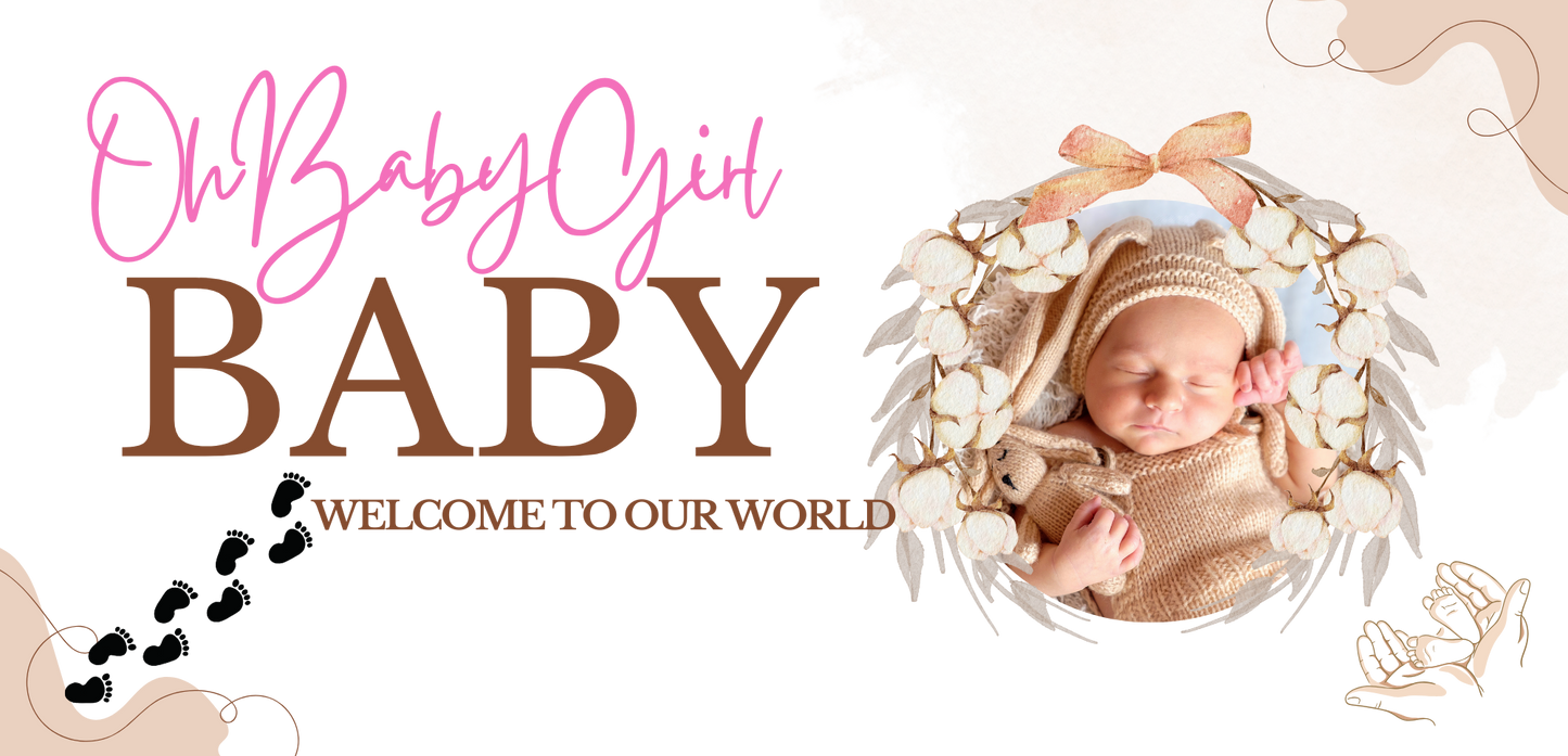 #1-MUG OH BABY GIRL WELCOME TO OUR WORLD 15oz