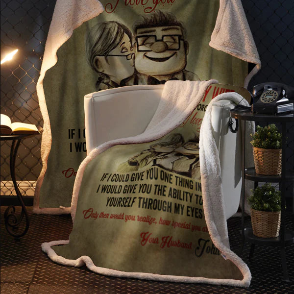 To My Wife-Never Forget-Personalized Premium Mink Sherpa Blanket 50x60