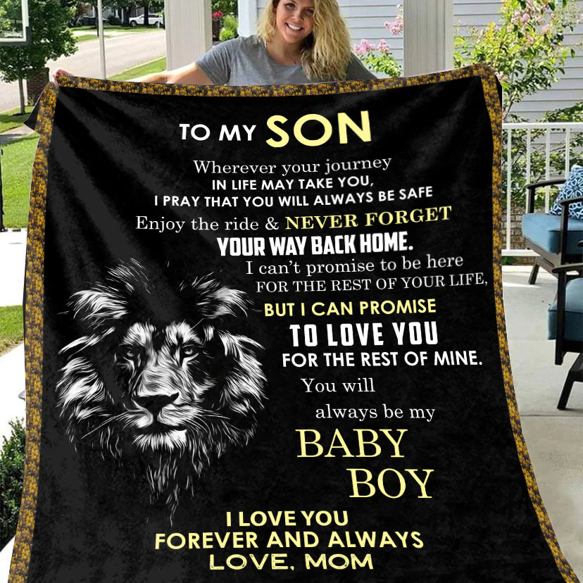To My Son-I Pray for Premium Mink Sherpa Blanket 50x60 SALE price $49.95 USD