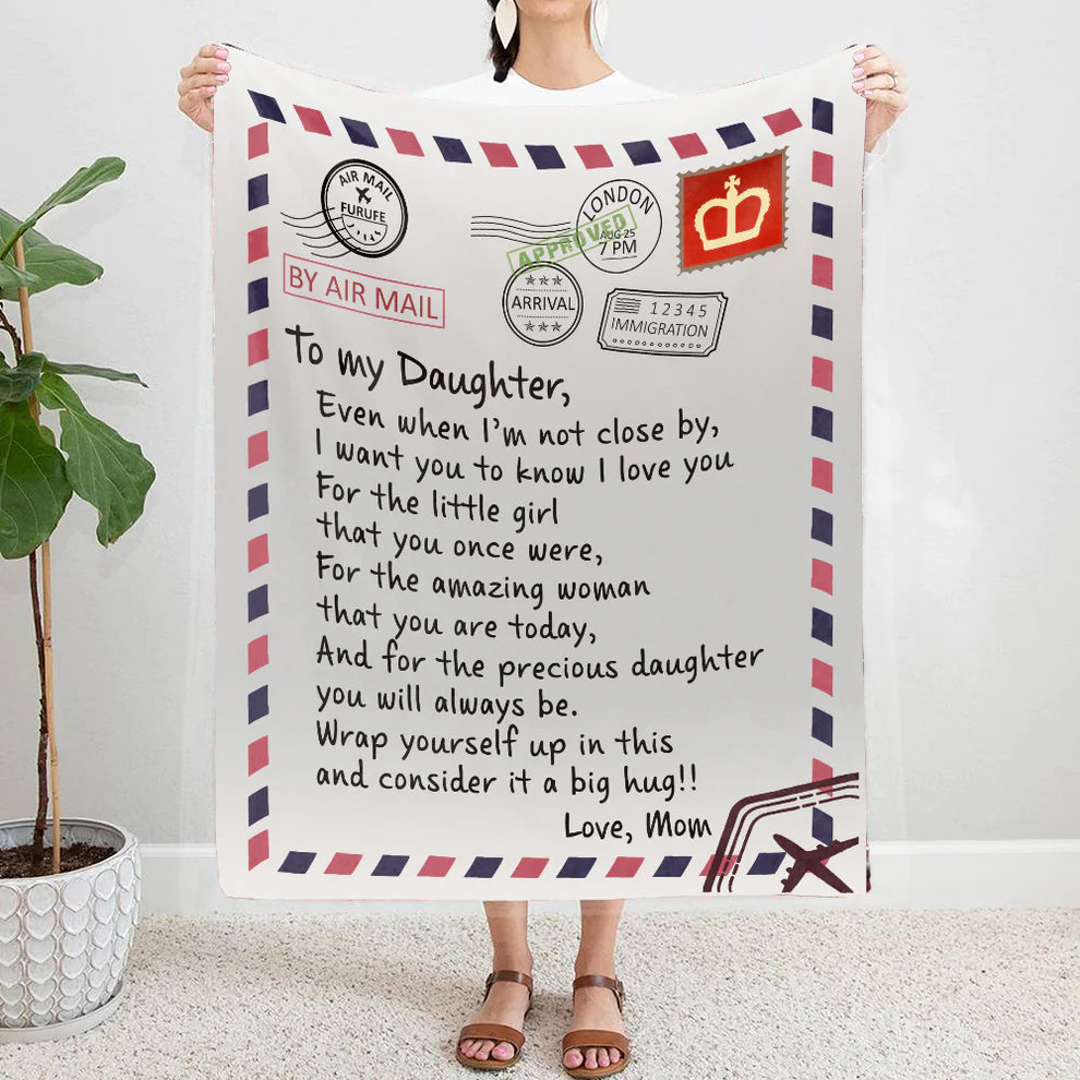 To My Daughter - Even When I'm -Love Dad Premium Mink Sherpa Blanket 50x60 SALE price $49.49 USD