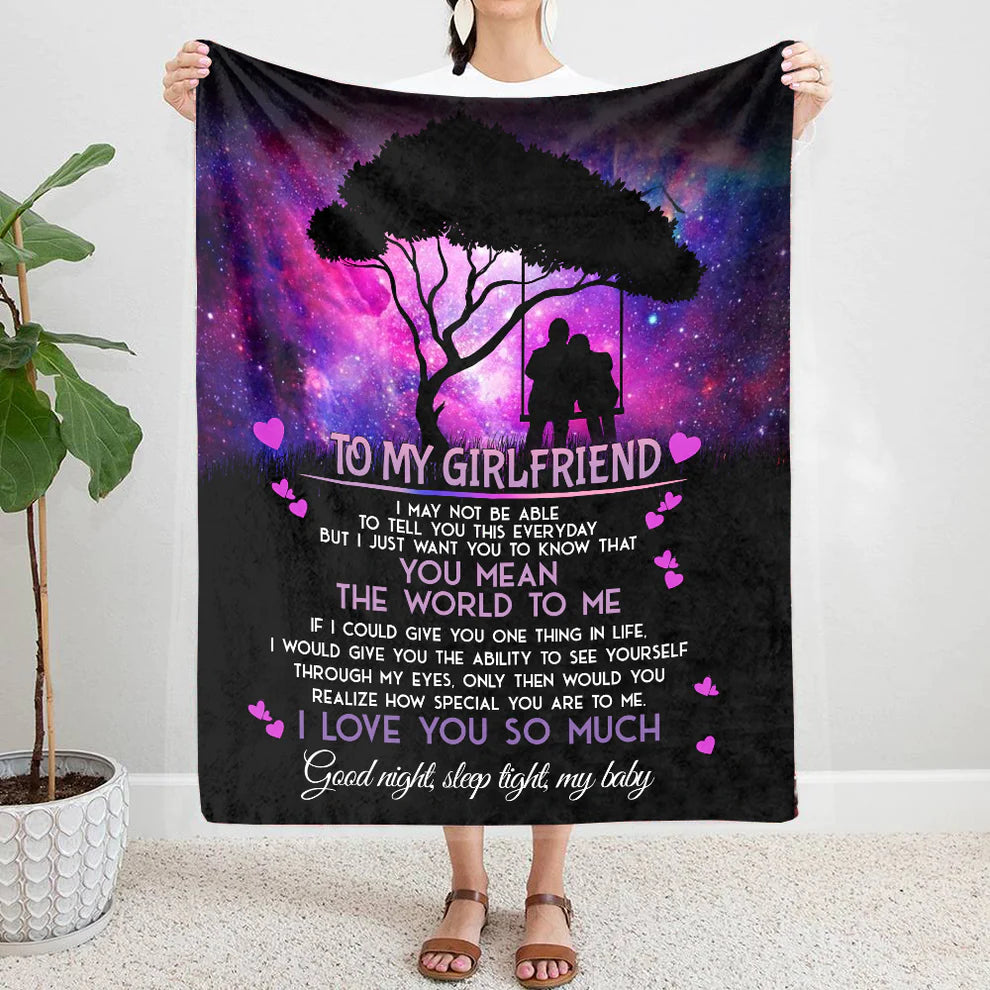 To My Girlfriend - I May Not Be Premium Mink Sherpa Blanket 50x60