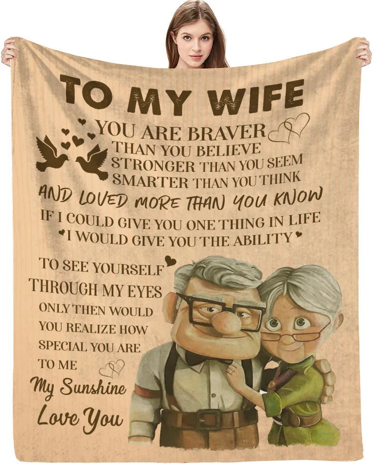 To My Wife - You Are Stronger- Premium Mink Sherpa Blanket 50x60