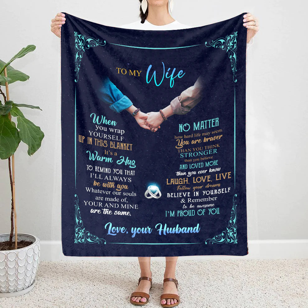 To My Wife-No Matter Premium Mink Sherpa Blanket 50x60