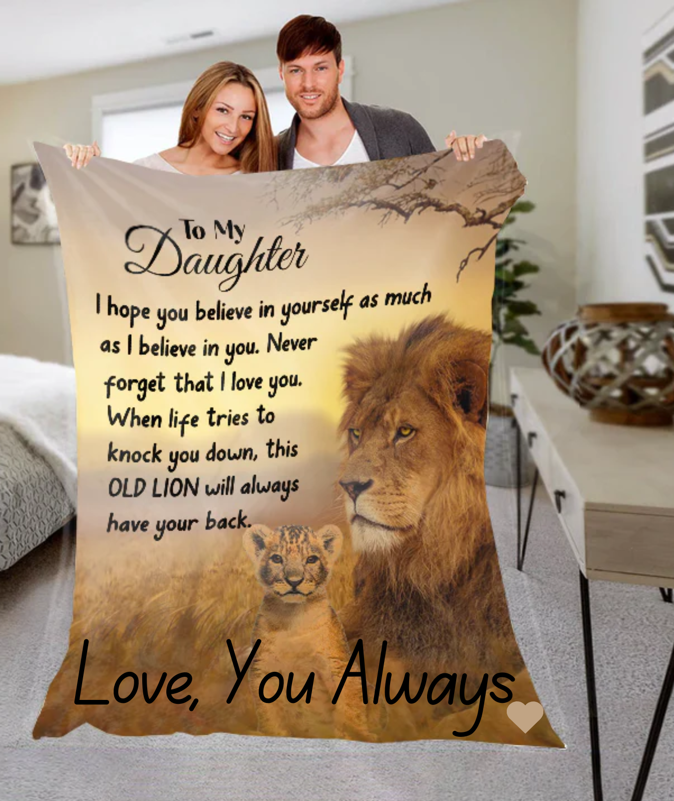 To My Daughter - Believe In Yourself- Premium Mink Sherpa Blanket 50x60