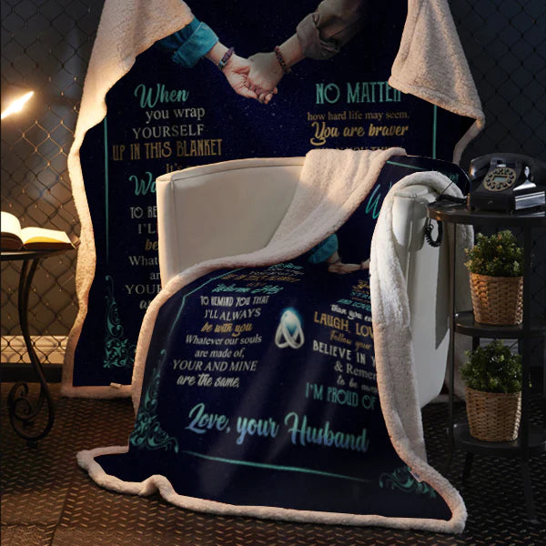 To My Wife-No Matter Premium Mink Sherpa Blanket 50x60