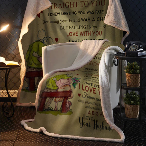 To My Wonderful Wife - Once Upon a Time Premium Mink Sherpa Blanket 50x60 SALE price $49.95 USD