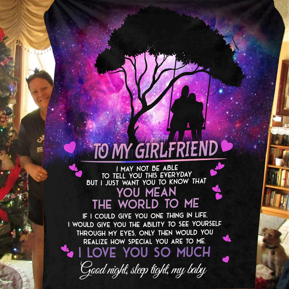 To My Girlfriend - I May Not Be Premium Mink Sherpa Blanket 50x60