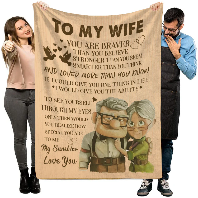 To My Wife - You Are Stronger- Premium Mink Sherpa Blanket 50x60