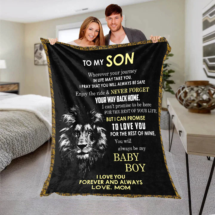 To My Son-I Pray for Premium Mink Sherpa Blanket 50x60 SALE price $49.95 USD