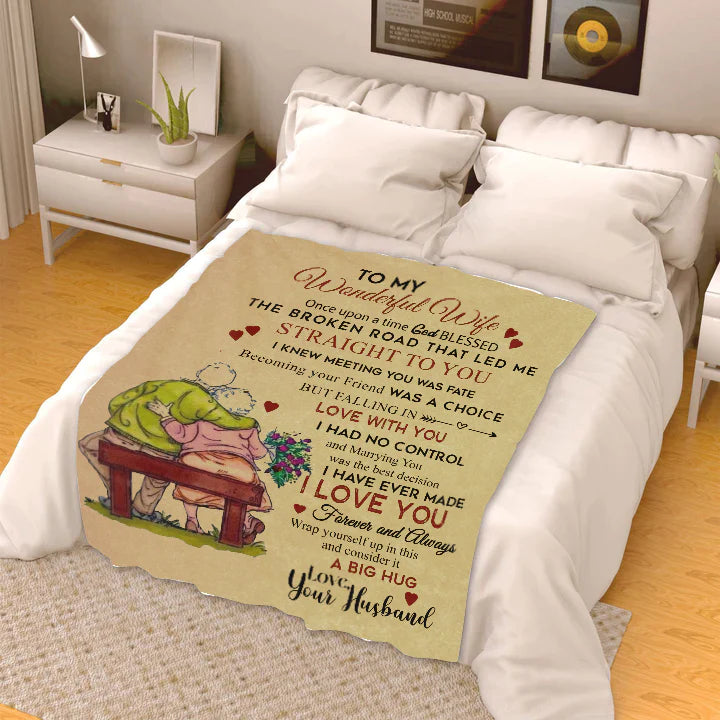 To My Wonderful Wife - Once Upon a Time Premium Mink Sherpa Blanket 50x60 SALE price $49.95 USD