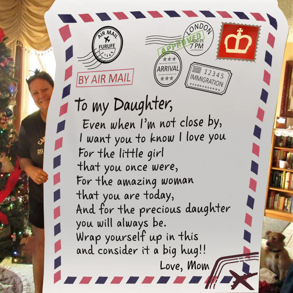 To My Daughter - Even When I'm -Love Dad Premium Mink Sherpa Blanket 50x60 SALE price $49.49 USD