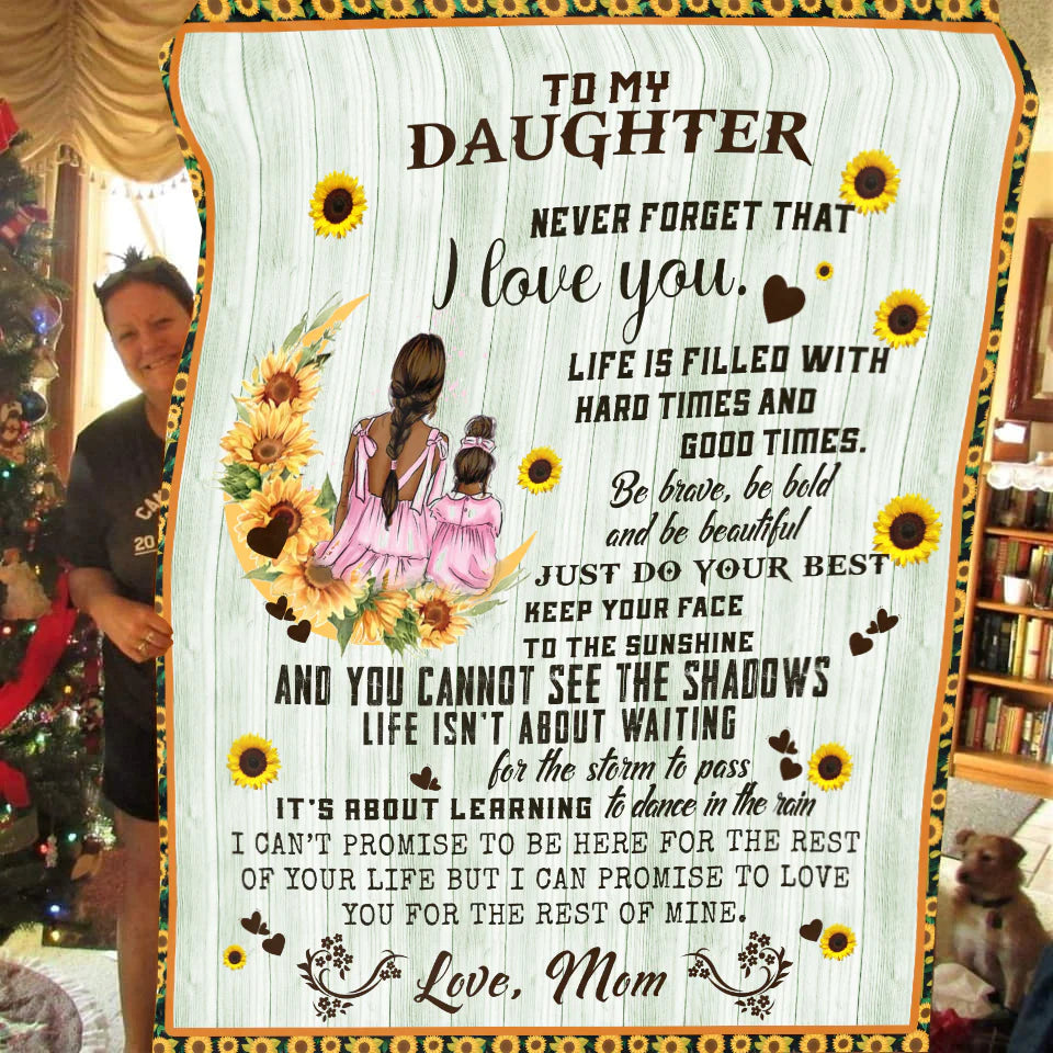 To My Daughter-Life Is Filled With-Premium Mink Sherpa Blanket 50x60 SALE price$49.95 USD