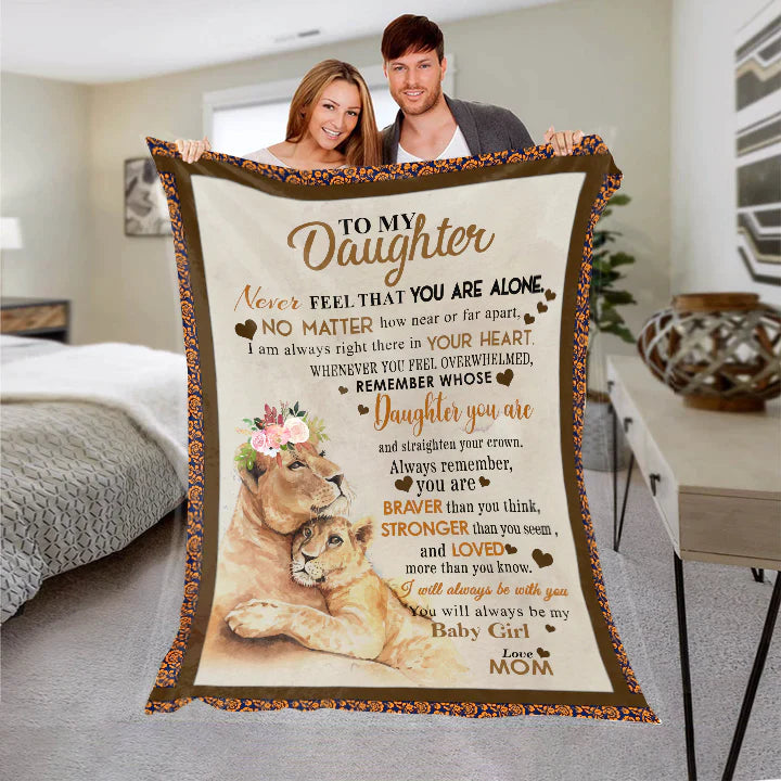 To My Daughter-Naver Feel That You Are -Premium Mink Sherpa Blanket 50x60 SALE price $49.95 USD