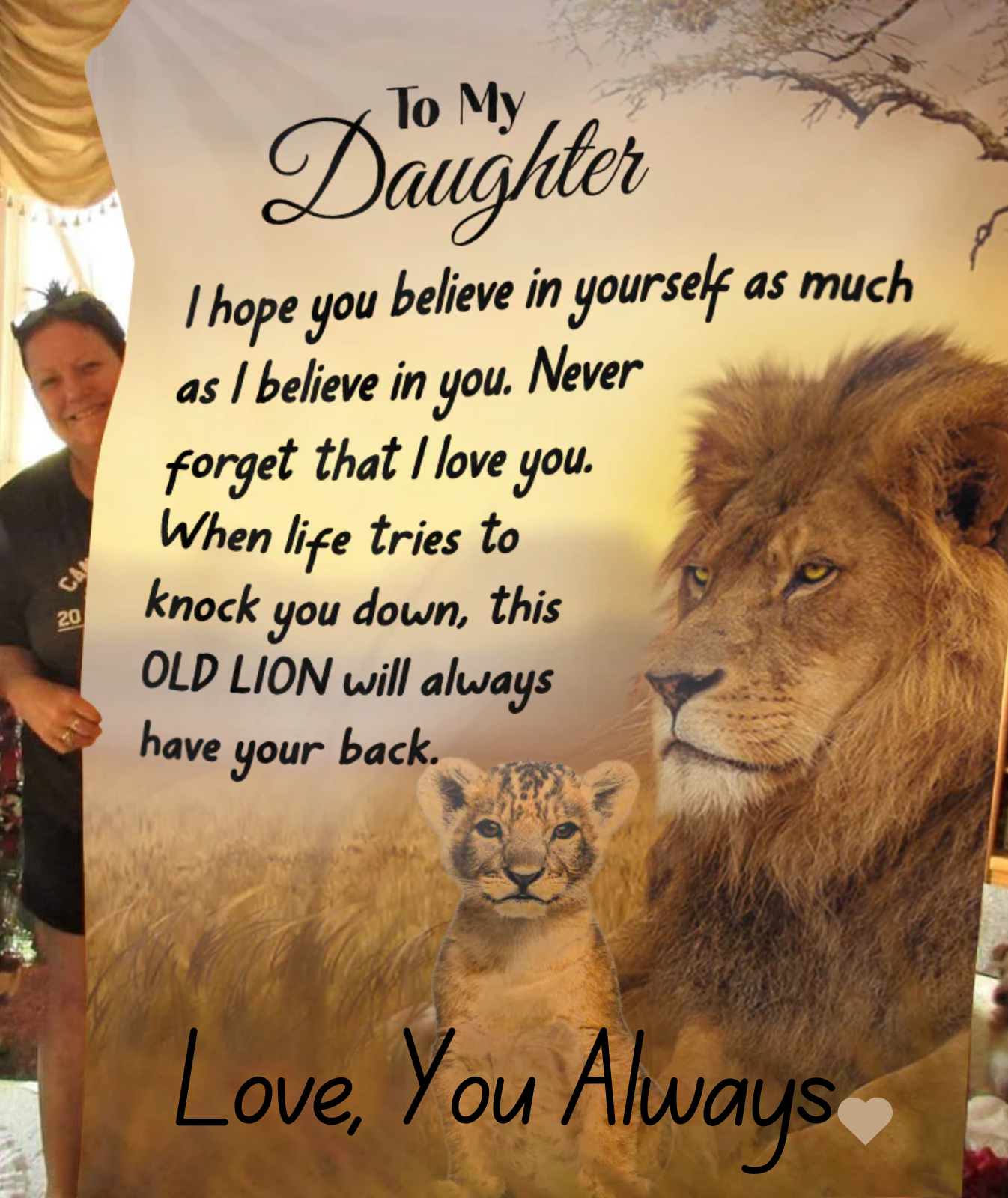 To My Daughter - Believe In Yourself- Premium Mink Sherpa Blanket 50x60