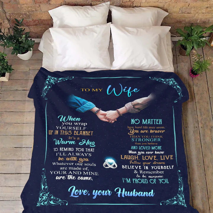 To My Wife-No Matter Premium Mink Sherpa Blanket 50x60