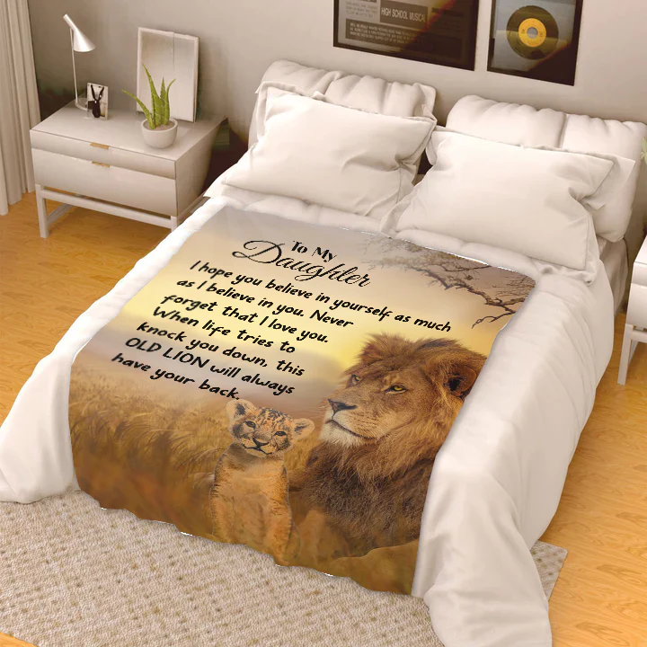 To My Daughter - Believe In Yourself- Premium Mink Sherpa Blanket 50x60