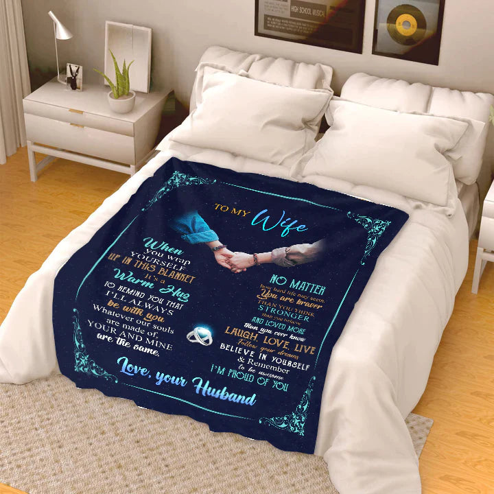 To My Wife-No Matter Premium Mink Sherpa Blanket 50x60