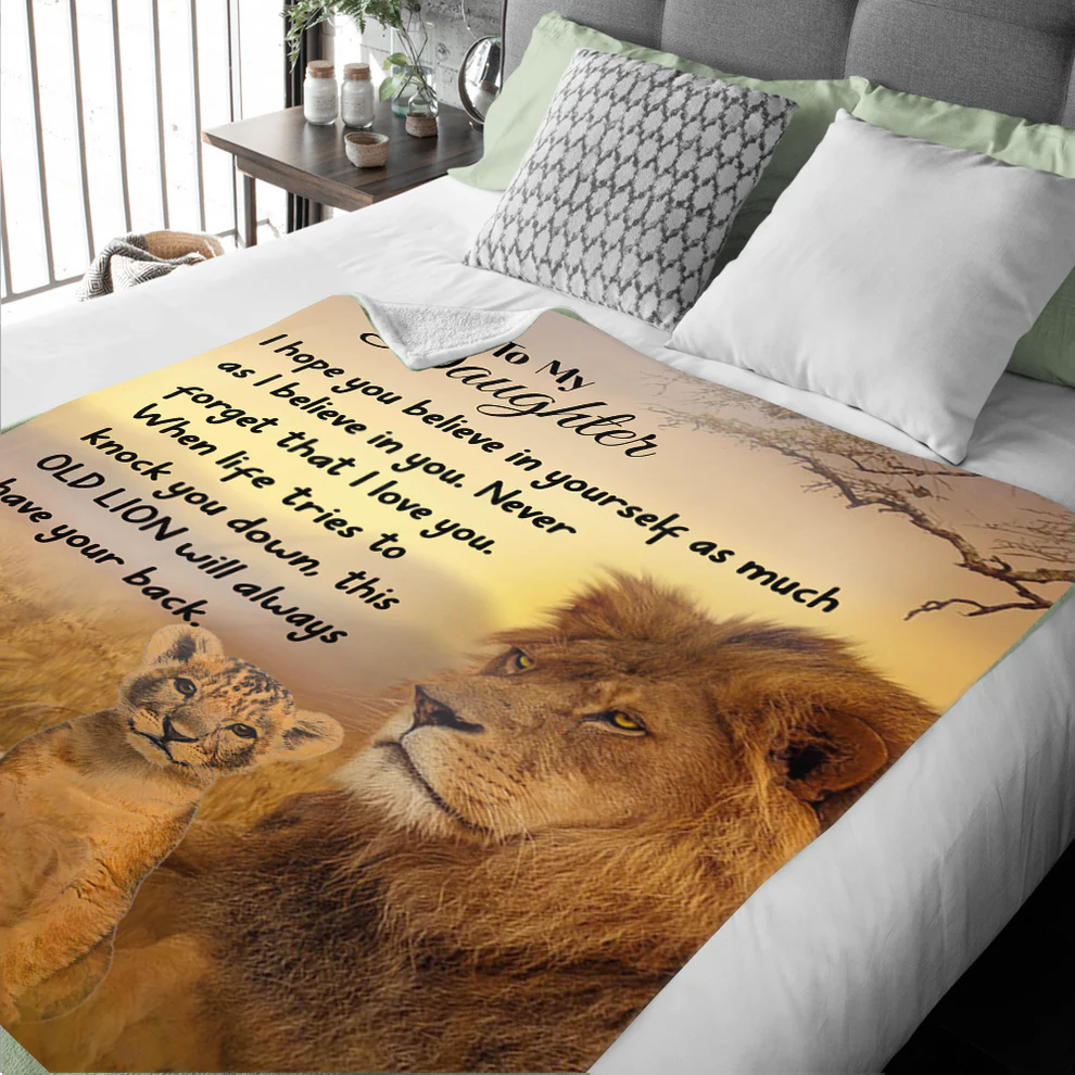 To My Daughter - Believe In Yourself- Premium Mink Sherpa Blanket 50x60