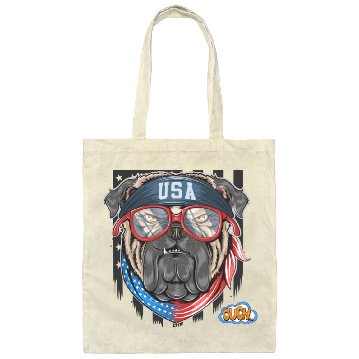 USA DOG-OUCH-100% Cotton Canvas Bag