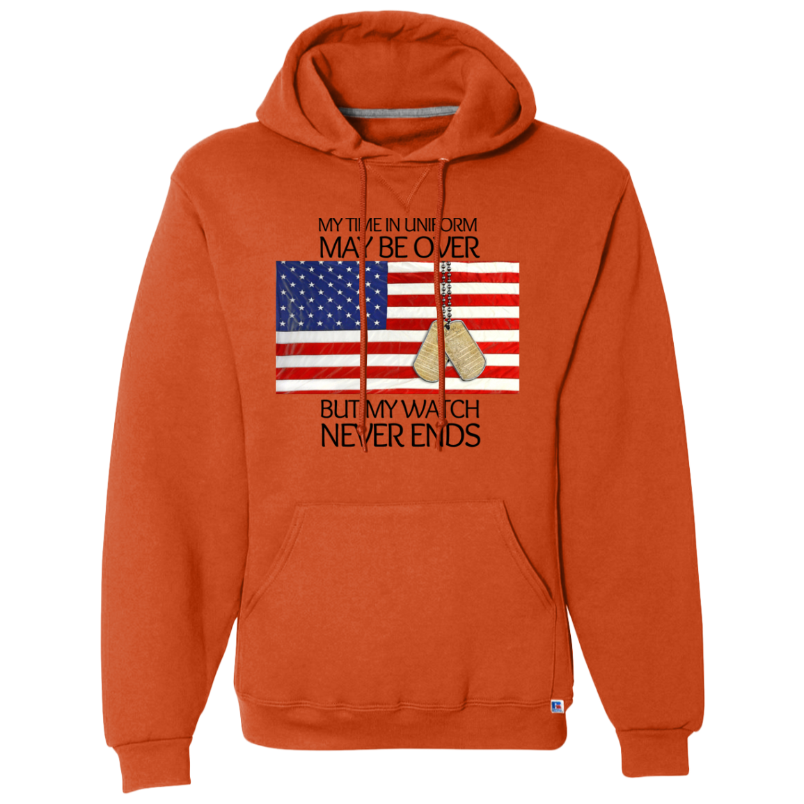 USA Flag Colors Dog Tag-Hoodies