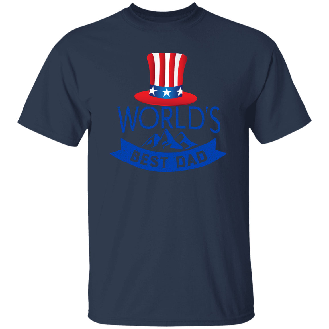 WORLDS BEST DAD W. FLAG COLOR-T-Shirt