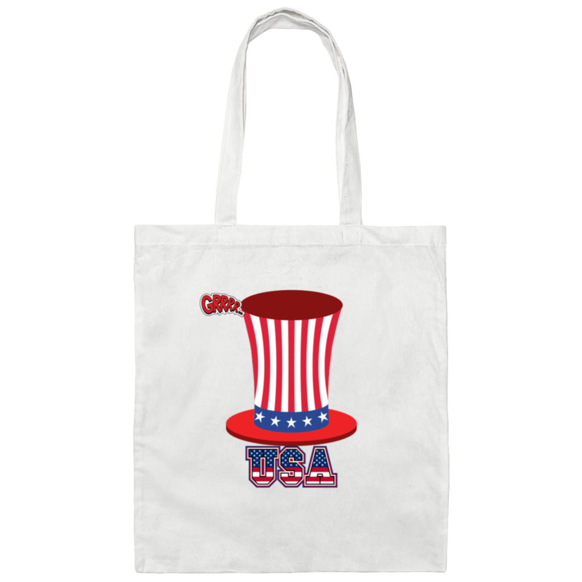 USA HAT USA BULL-DOG-Canvas Tote Bag