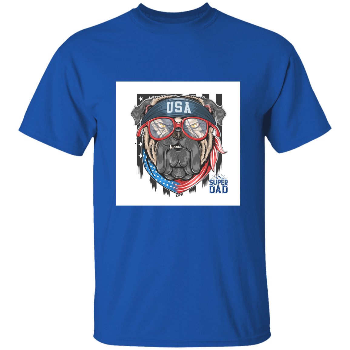 Super Dad USA BULL DOG - T-Shirt