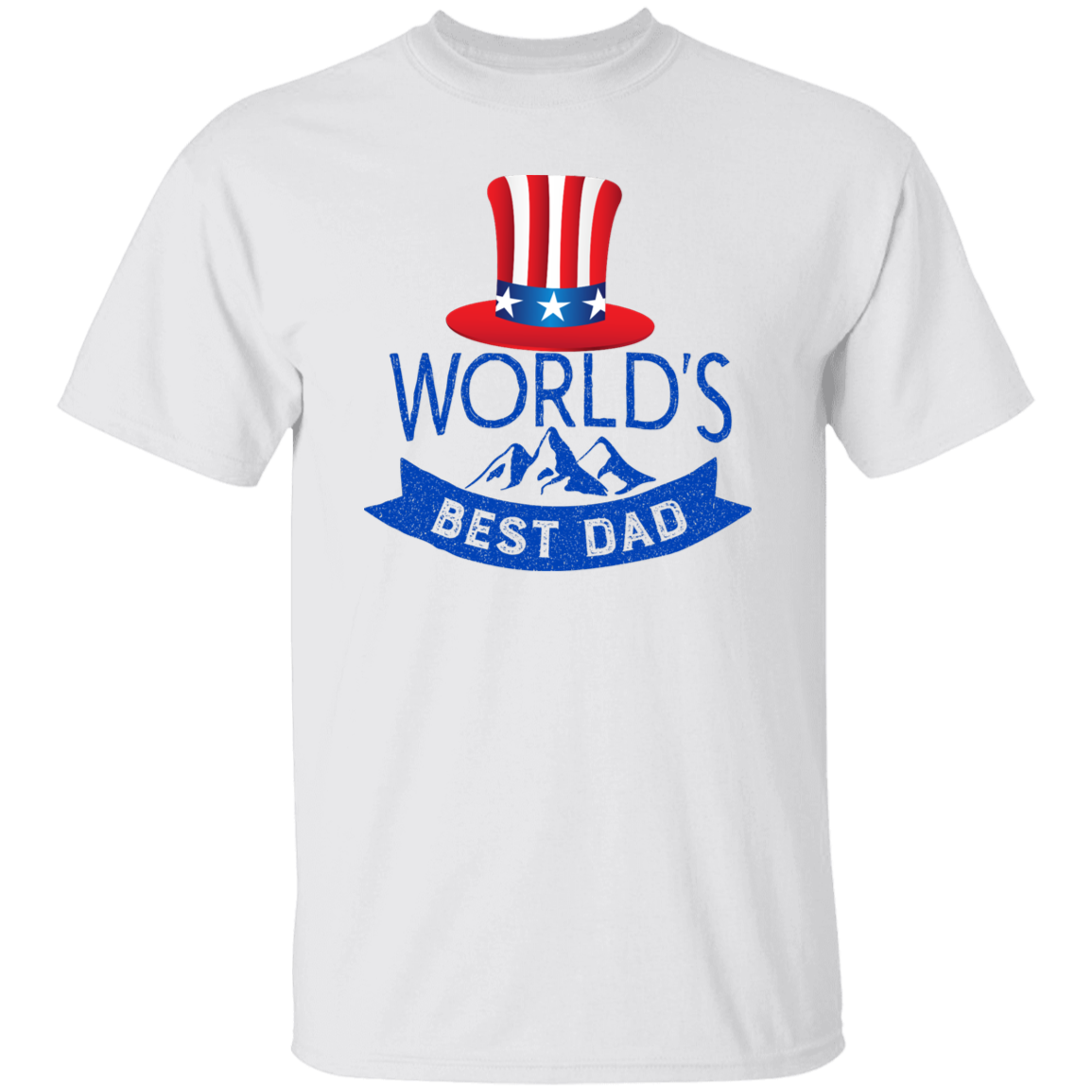 WORLDS BEST DAD W. FLAG COLOR-T-Shirt