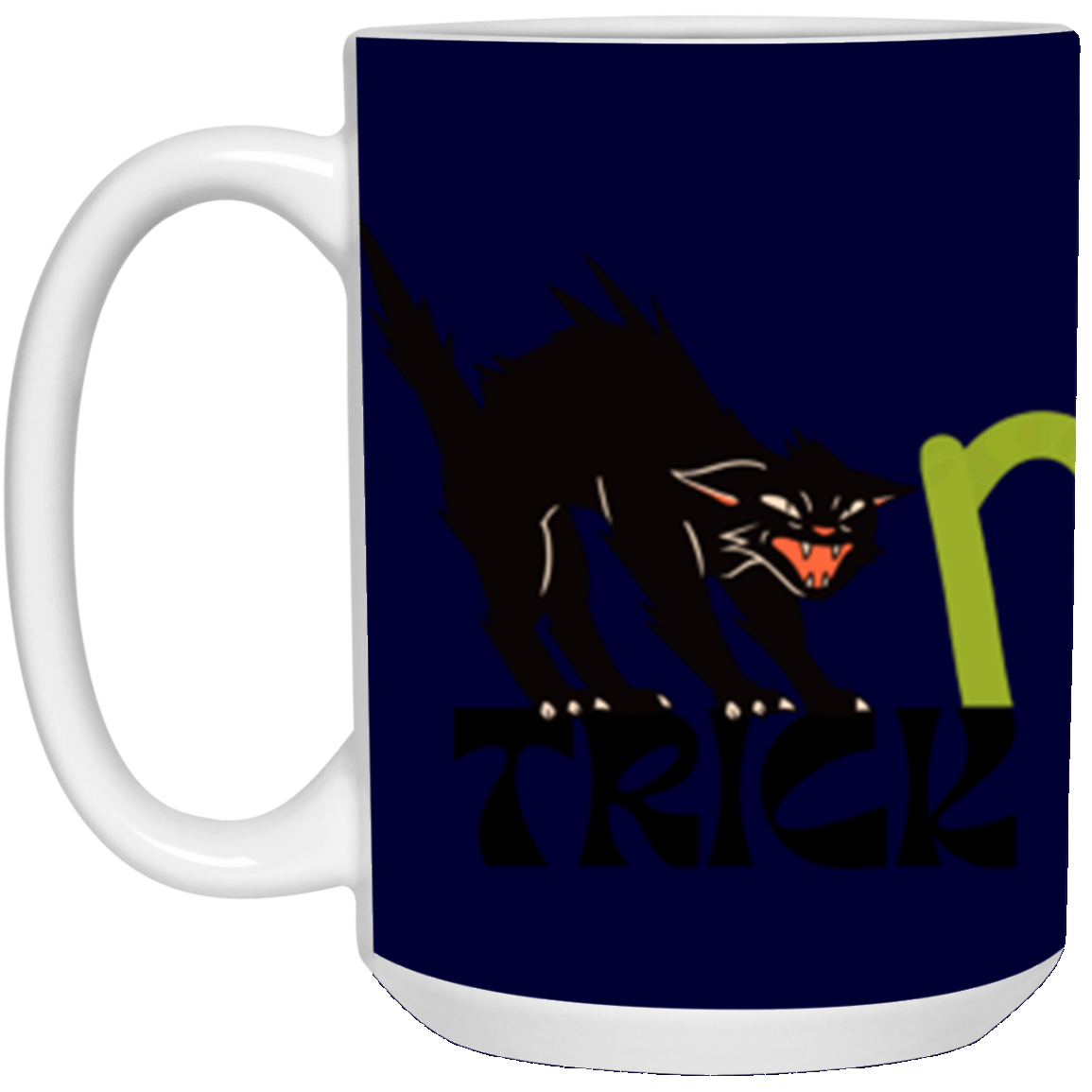 Orange and Black Halloween-15 oz Mug-Cup