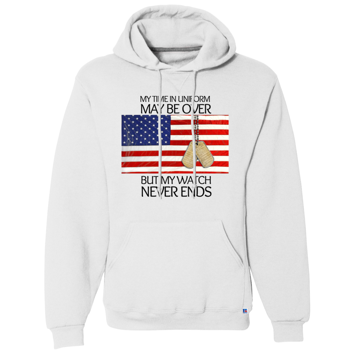USA Flag Colors Dog Tag-Hoodies