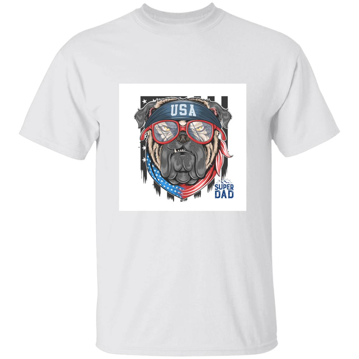 Super Dad USA BULL DOG - T-Shirt