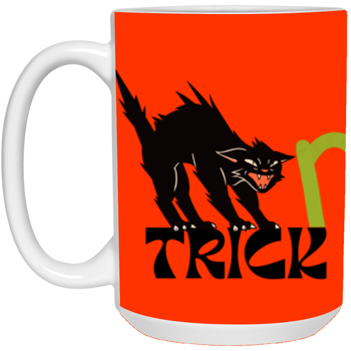 Orange and Black Halloween-15 oz Mug-Cup