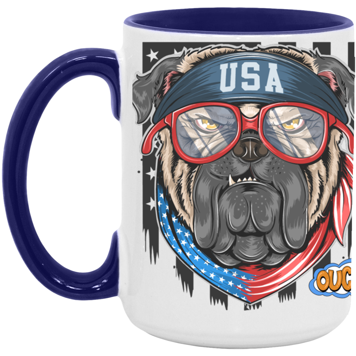 USA BULL DOG-15oz. Accent Mug