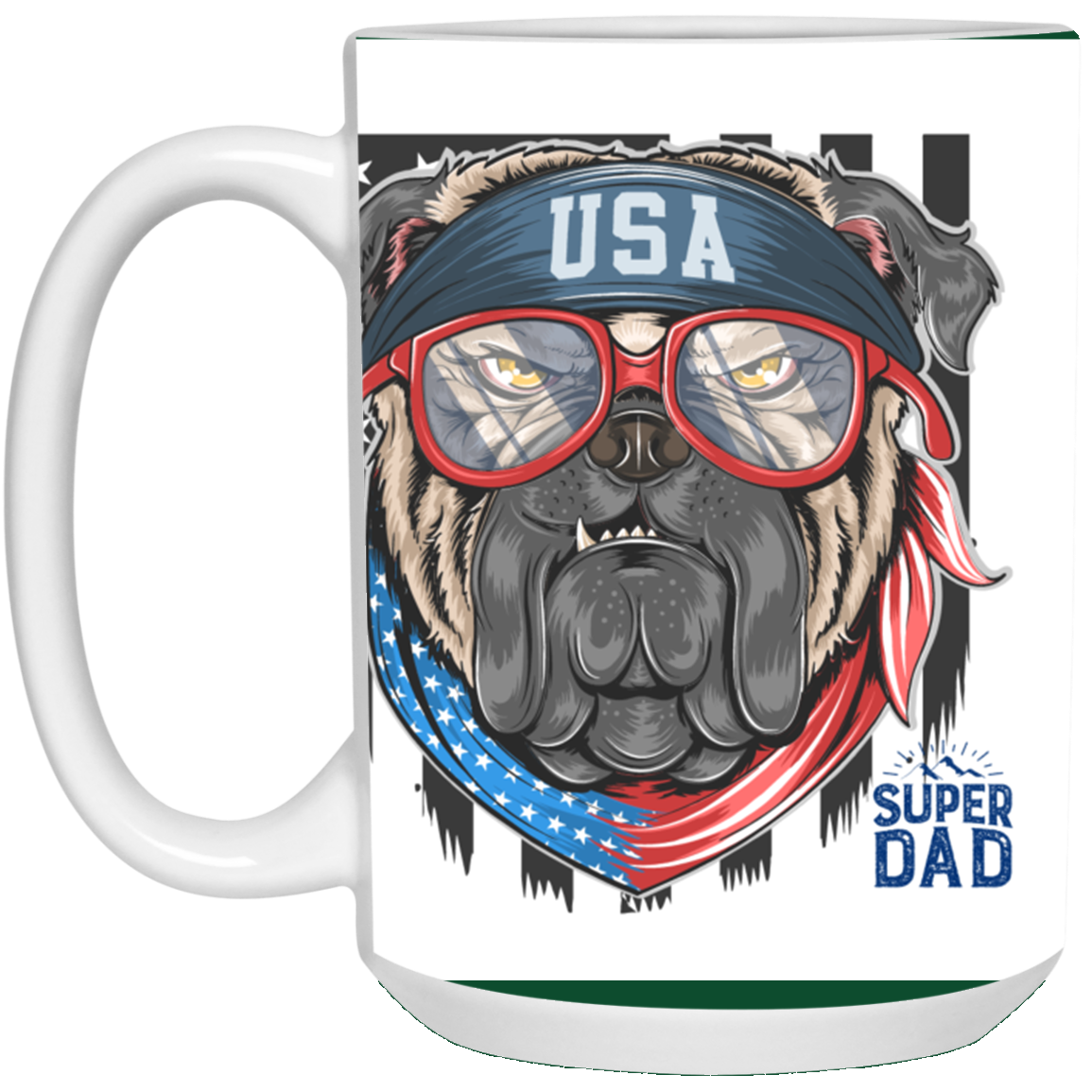 USA BULL-DOG-Super Dad 21504 15 oz. White Mug