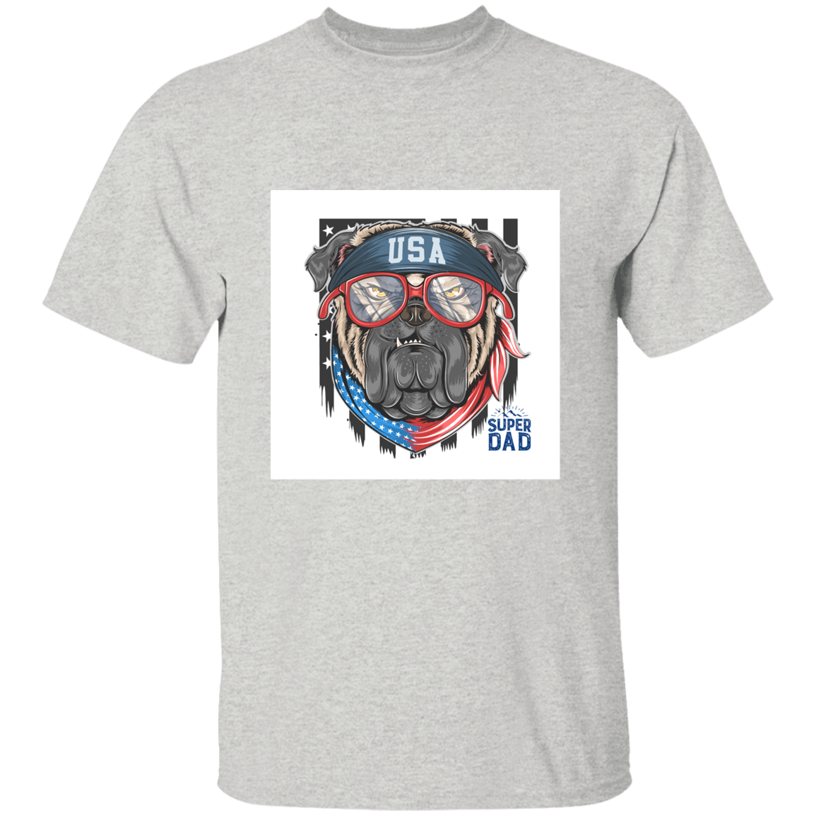 Super Dad USA BULL DOG - T-Shirt