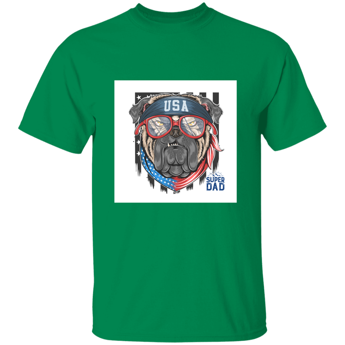 Super Dad USA BULL DOG - T-Shirt
