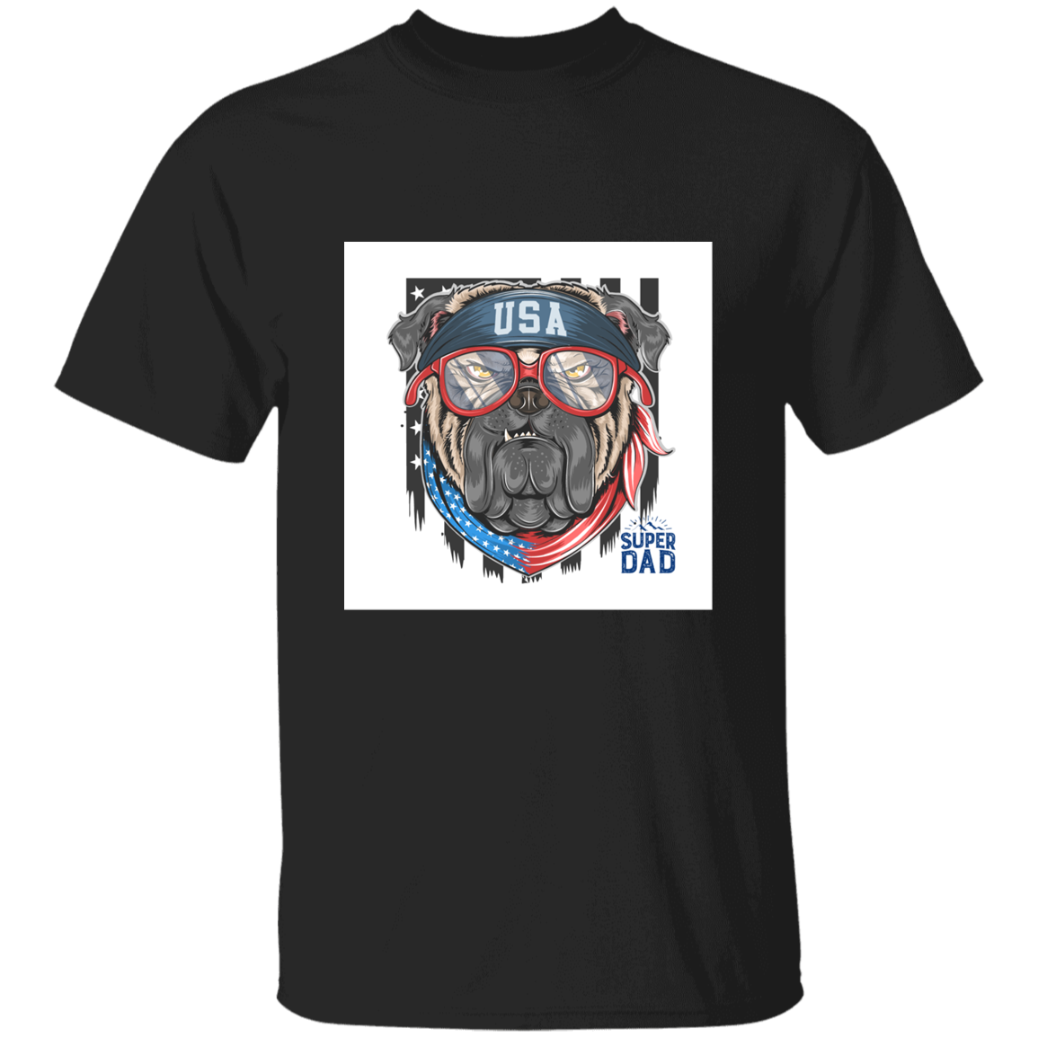 Super Dad USA BULL DOG - T-Shirt