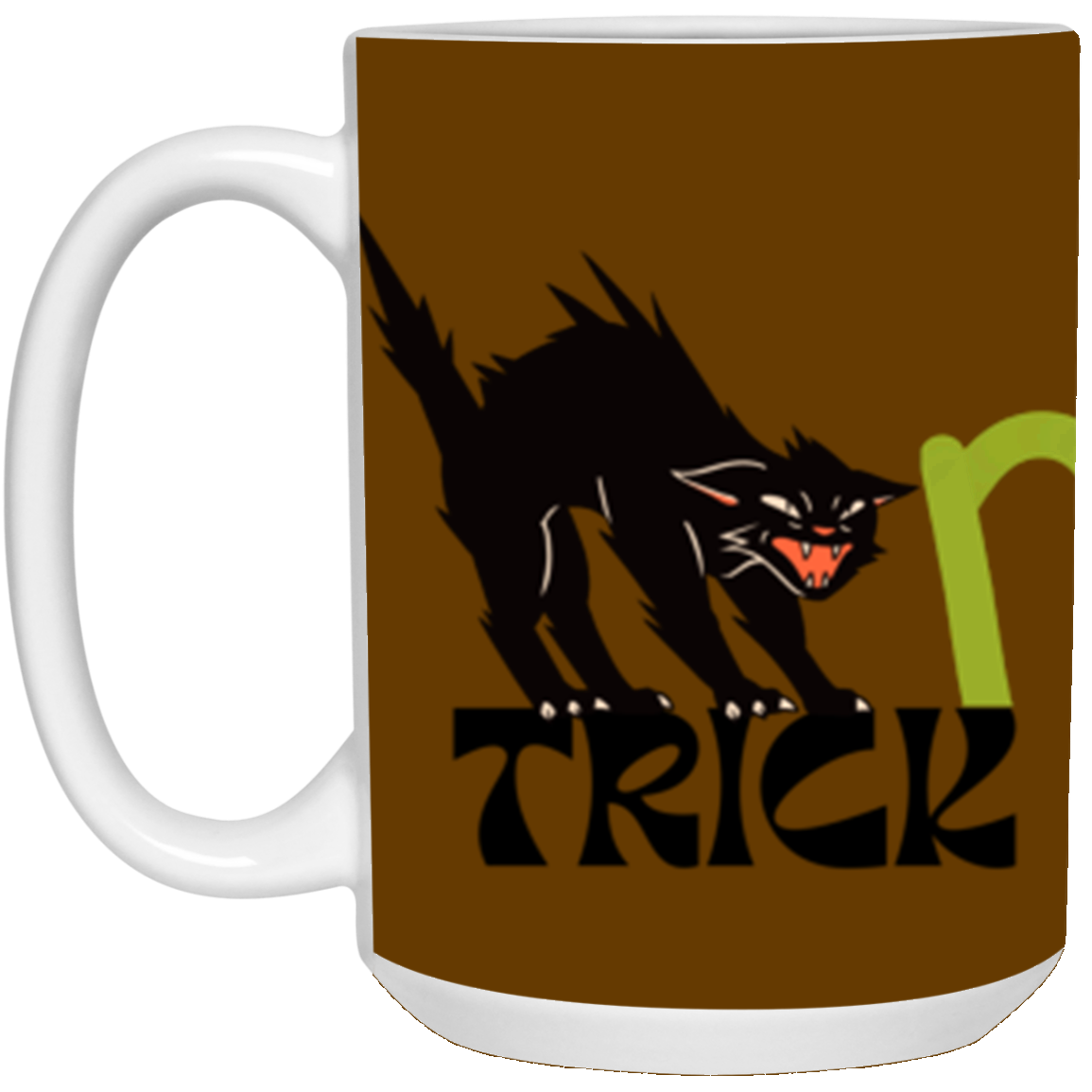 Orange and Black Halloween-15 oz Mug-Cup