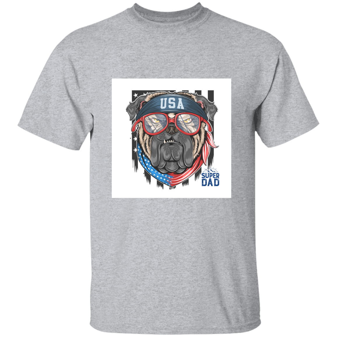 Super Dad USA BULL DOG - T-Shirt
