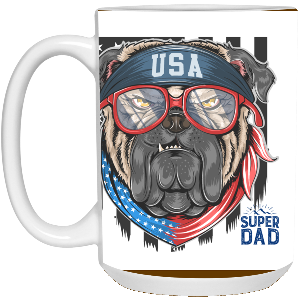 USA BULL-DOG-Super Dad 21504 15 oz. White Mug