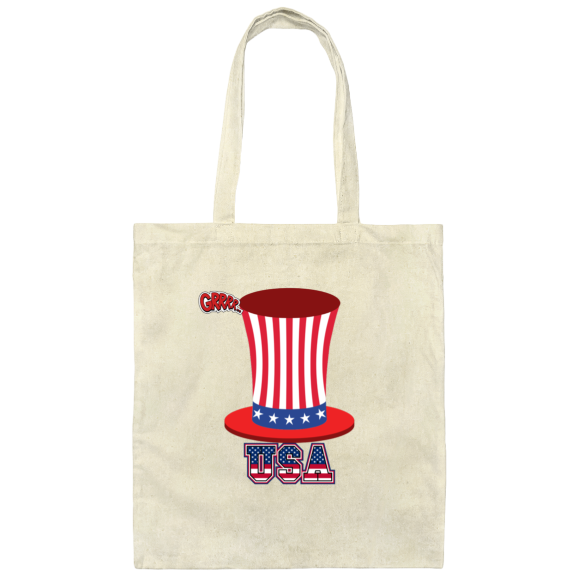USA HAT USA BULL-DOG-Canvas Tote Bag