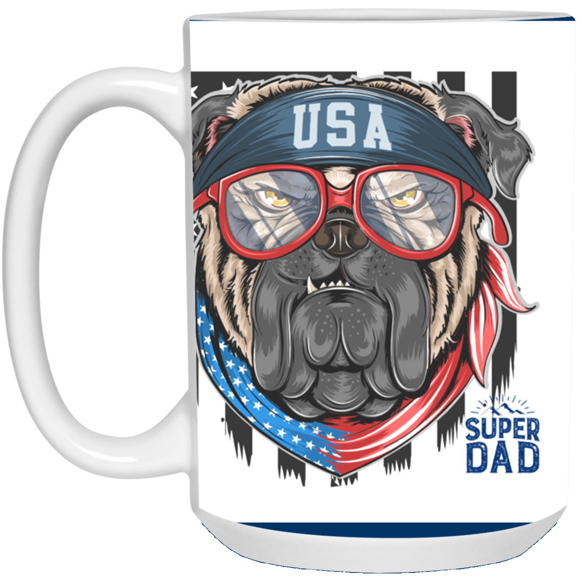 USA BULL-DOG-Super Dad 21504 15 oz. White Mug