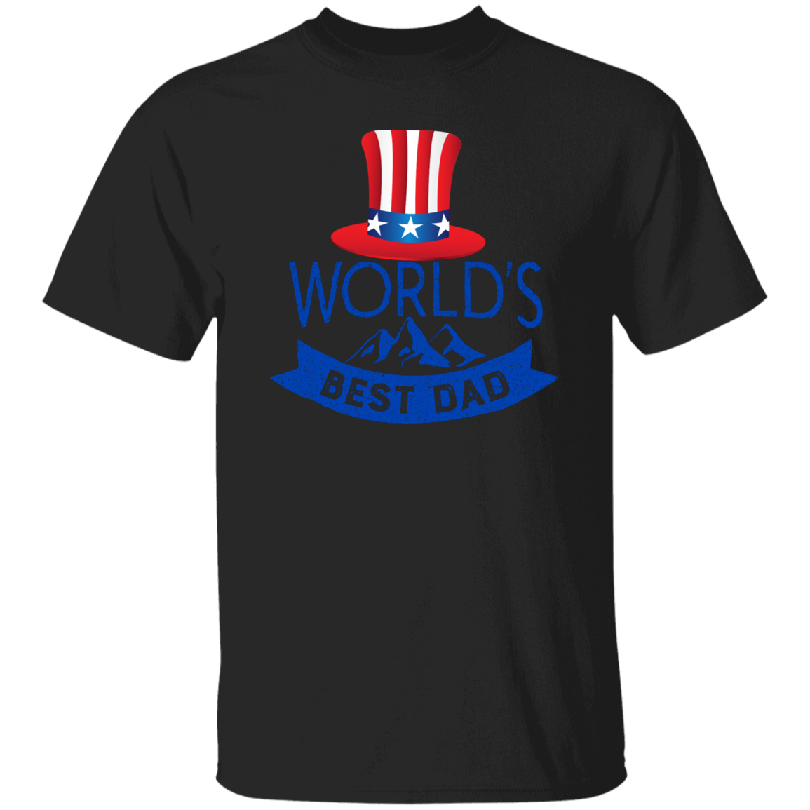 WORLDS BEST DAD W. FLAG COLOR-T-Shirt