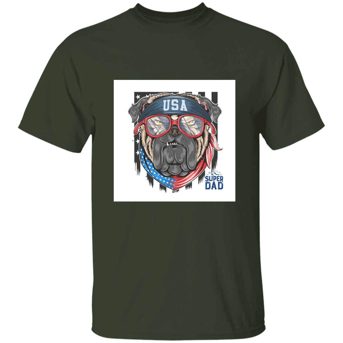 Super Dad USA BULL DOG - T-Shirt