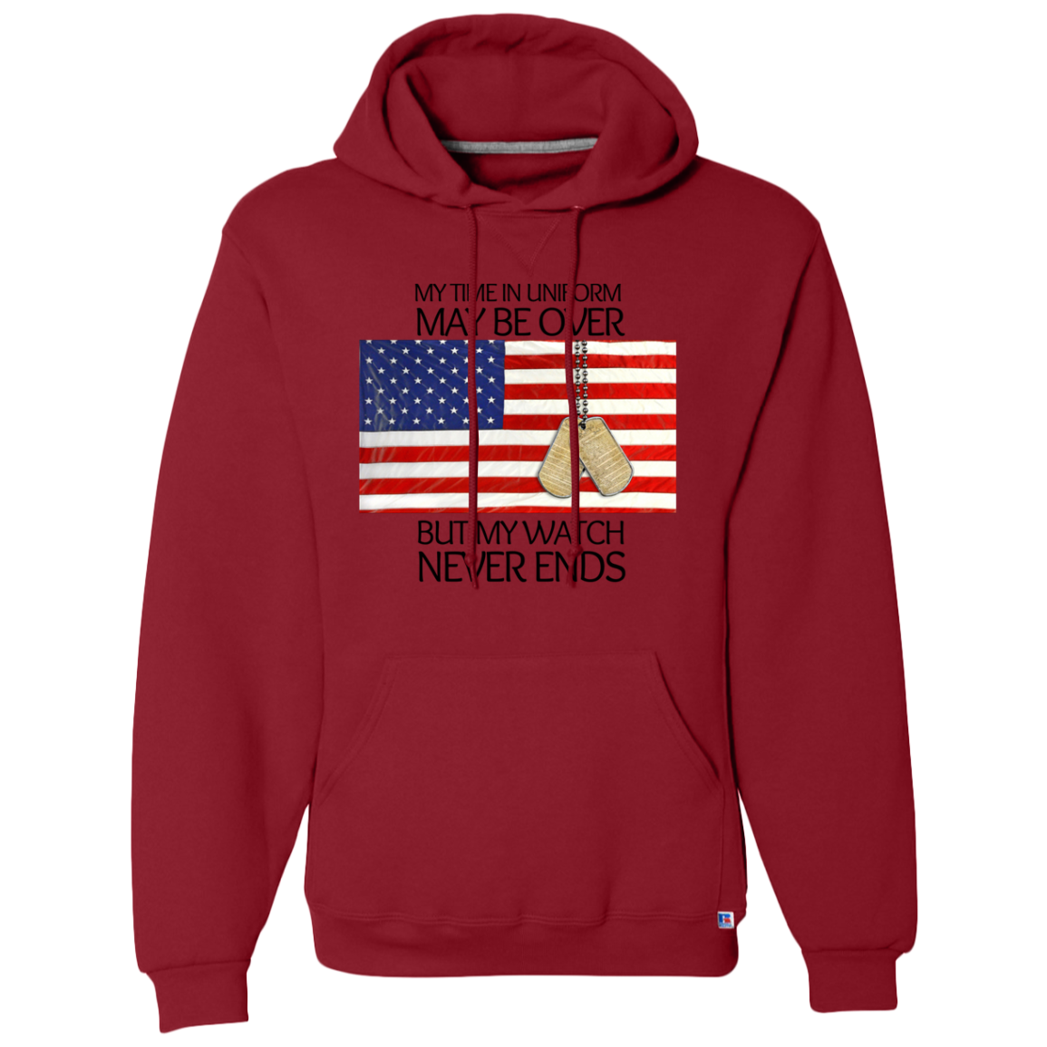 USA Flag Colors Dog Tag-Hoodies