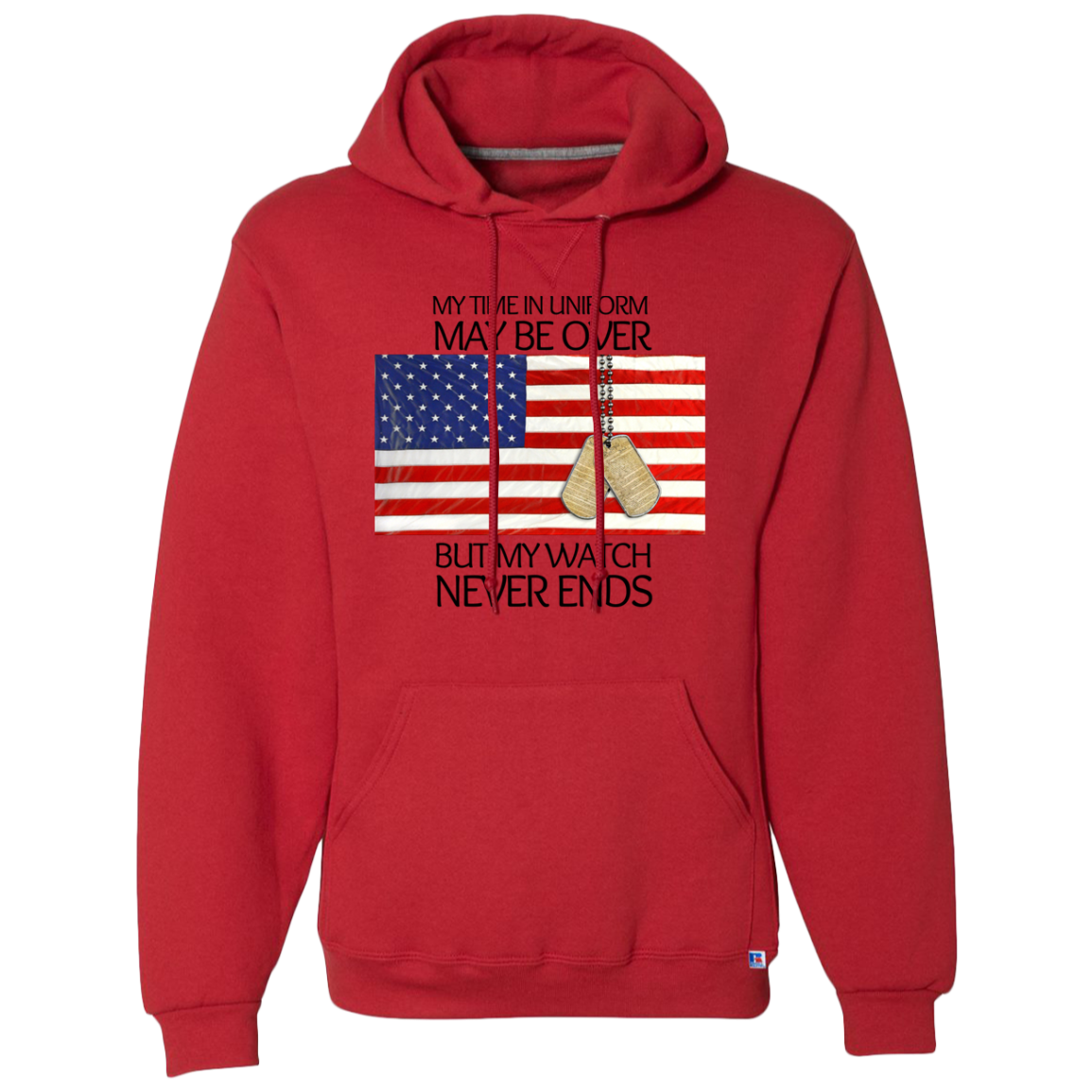 Military Dog Tag USA Flag- Honor Hoodies