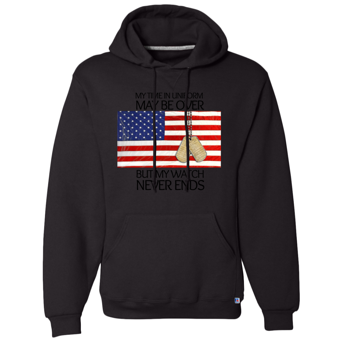 Military Dog Tag USA Flag- Honor Hoodies