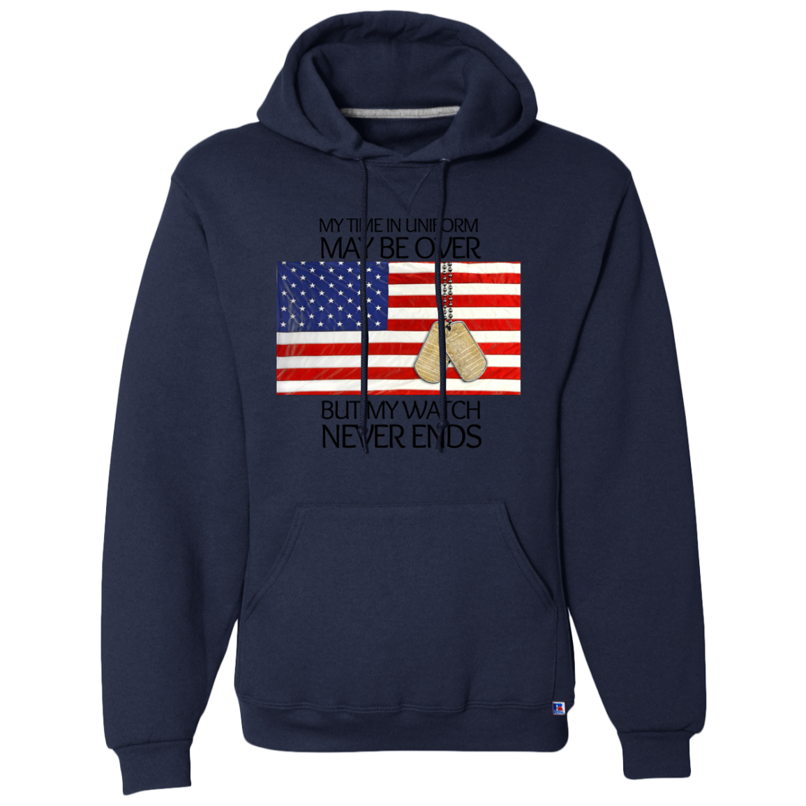 Military Dog Tag USA Flag- Honor Hoodies